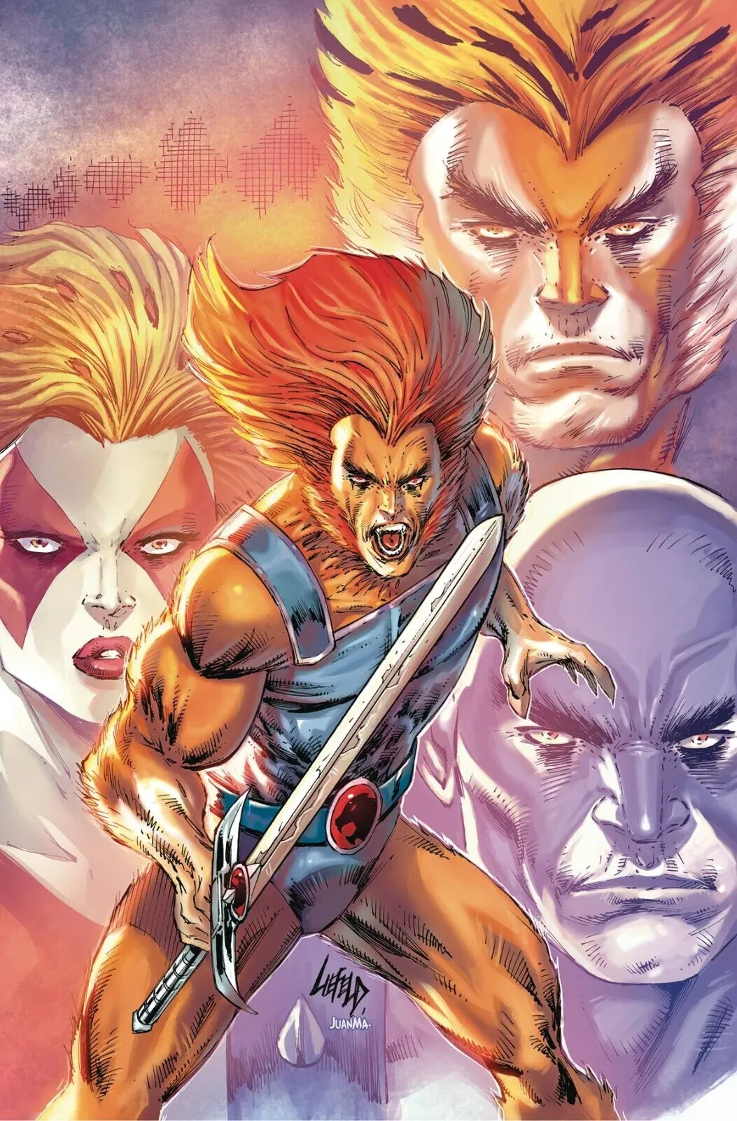 THUNDERCATS #1 CVR ZH - 1:10 FOC LIEFELD VIRGIN (DYNAMITE 2024) TYGRA & PANTHRO