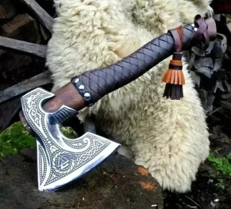 Berserker Viking Axe Two Handed Axe Scandinavian Norse Double Head Axe Twin Blad