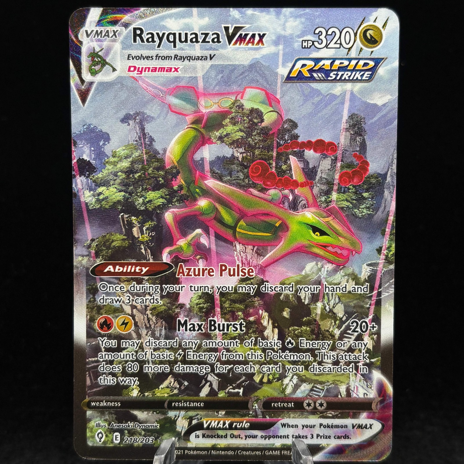 Rayquaza VMAX (Alternate Art Secret) - SWSH07: Evolving Skies *Moderately Played