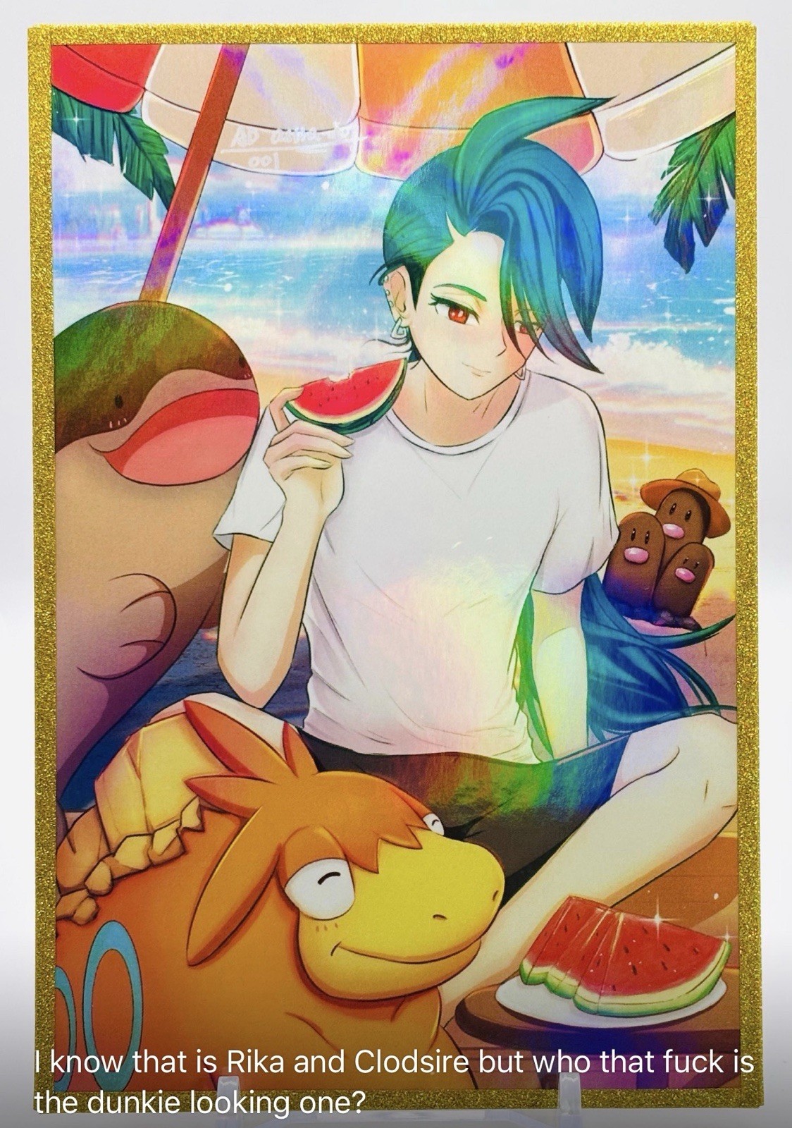Pokemon Rika-Clodsire-Camerupt & Dugtrio Art Board Trainer Edition Gold Hit🍉🏖️