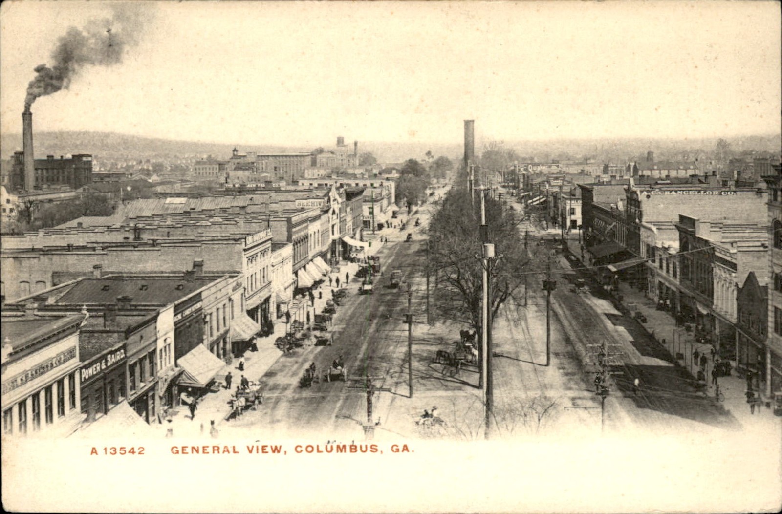 Columbus Georgia GA General View The Rotograph Co. c1900s-10s Postcard bhn