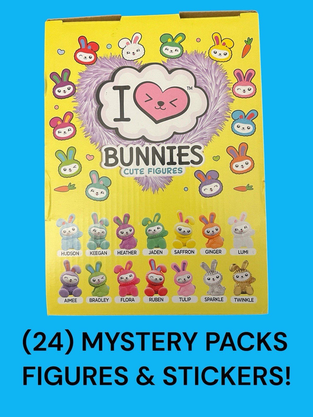 2022 Topps I LOVE FUZZY BUNNIES Box of 24 Sealed Packs and Figures & Stickers