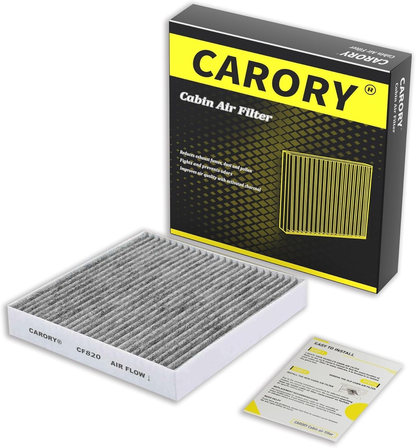 Cabin Air Filter w/Activated Carbon for Hyundai, Kia, Genesis - Tucson, Elantra