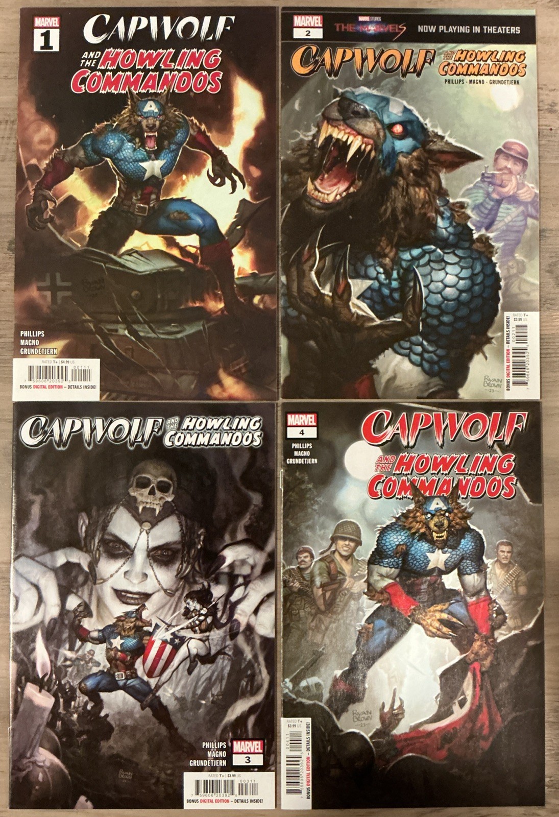 Marvel Comics: Capwolf and the Howling Commandos Vol. 1 (2023) #1-4 Complete Set