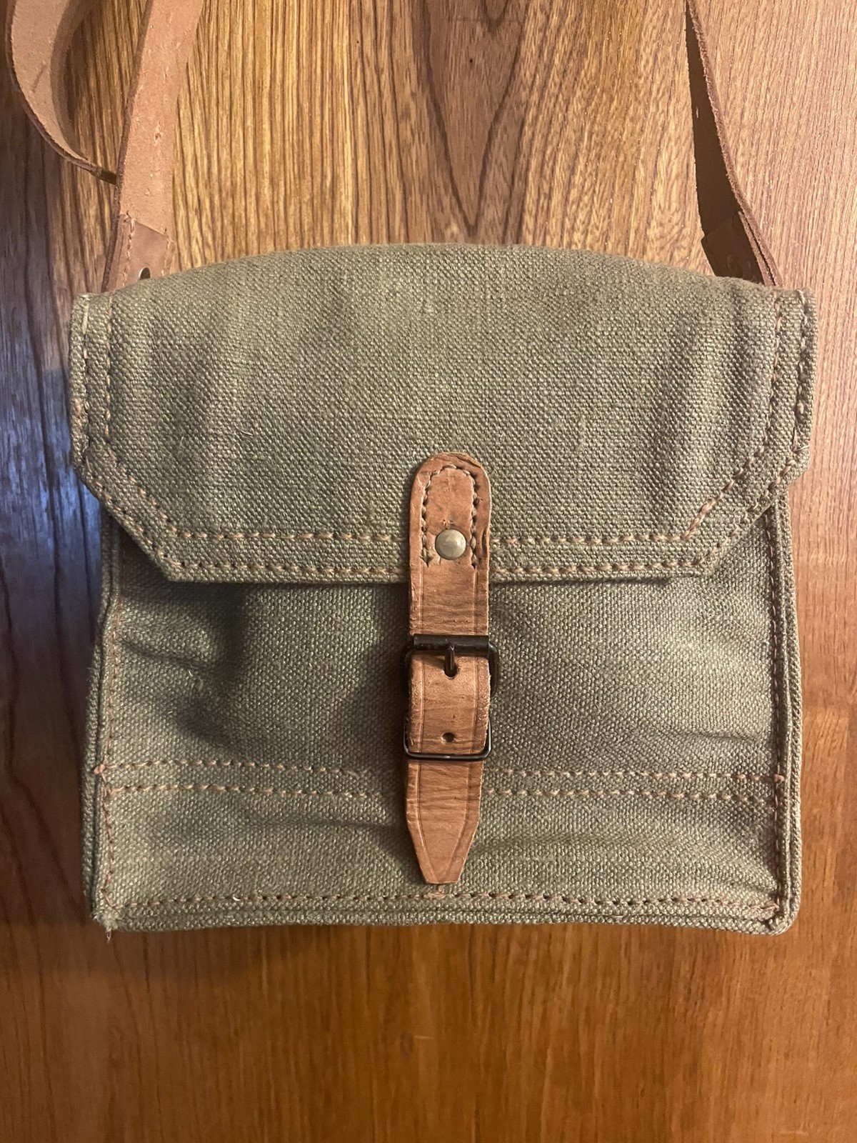 Vintage French Military Musette Ammo Messenger Bag