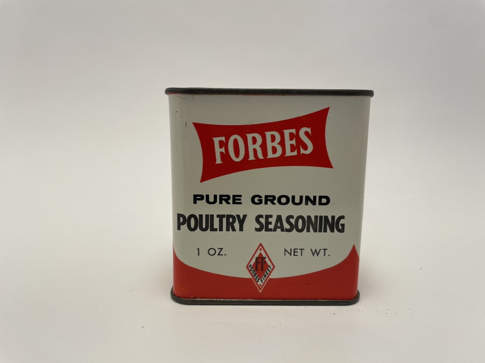 Vintage Forbes Poultry Seasoning 1 oz Spice Tin-Still Full- In Great Shape