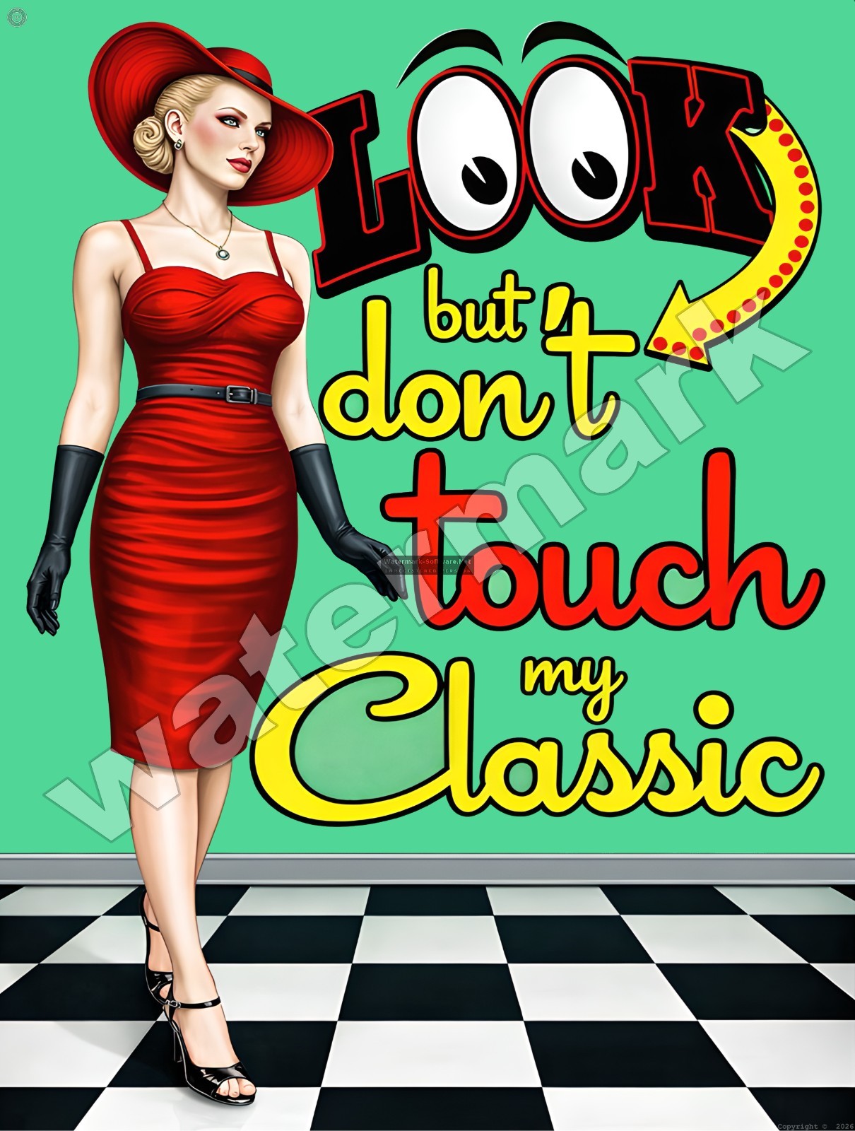 Look But Don't touch my Classic  Metal Sign 9