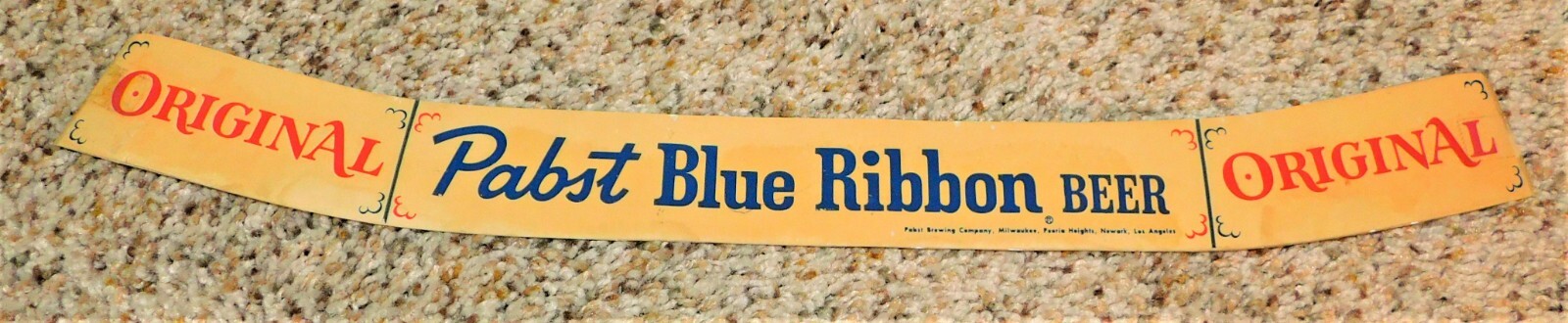 PABST BEER Reproduction LOGO STICKER For PABST WAITER STATUE Stunning Patina