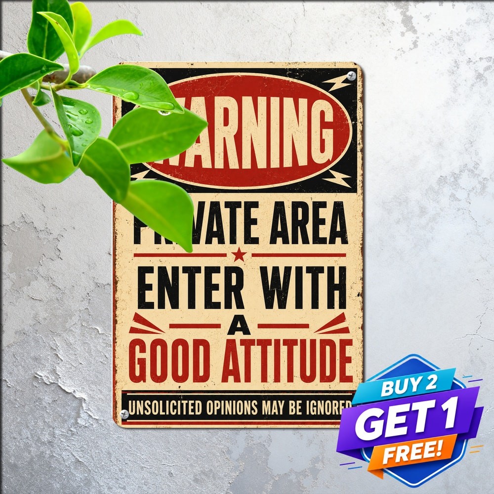 Stupid People Not Allowed Warning Funny Waterproof Weatherproof Tin Sign