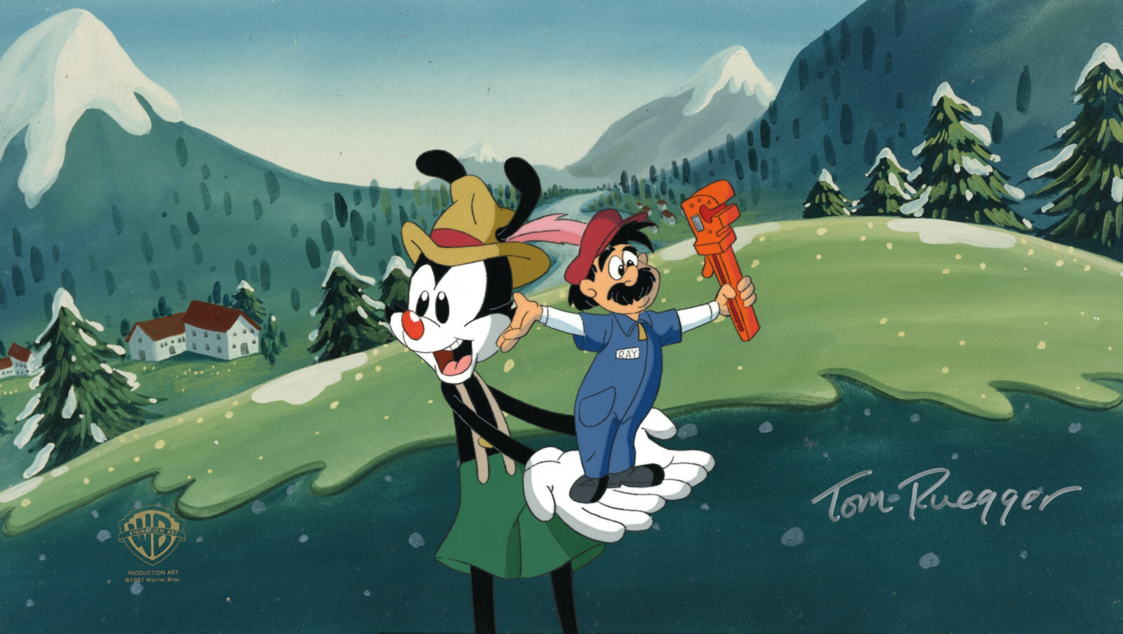 Animaniacs-Original Prod Cel-Yakko/Ray-Dots Entertainment-Signed T. Ruegger