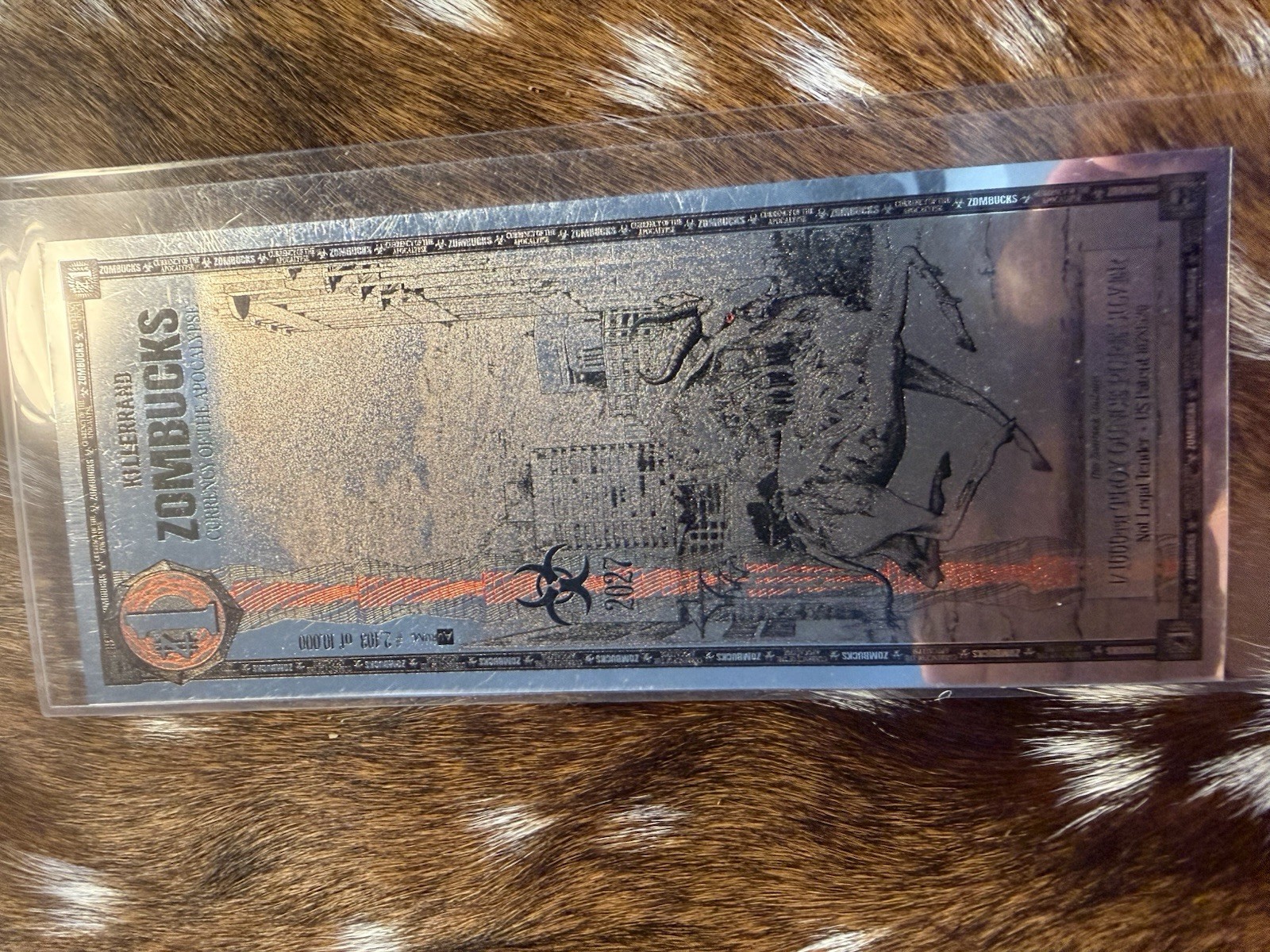 $1 Killerrand Zombucks 1/1000 oz Silver 2021  1/1000 ooz Total Precious Metal