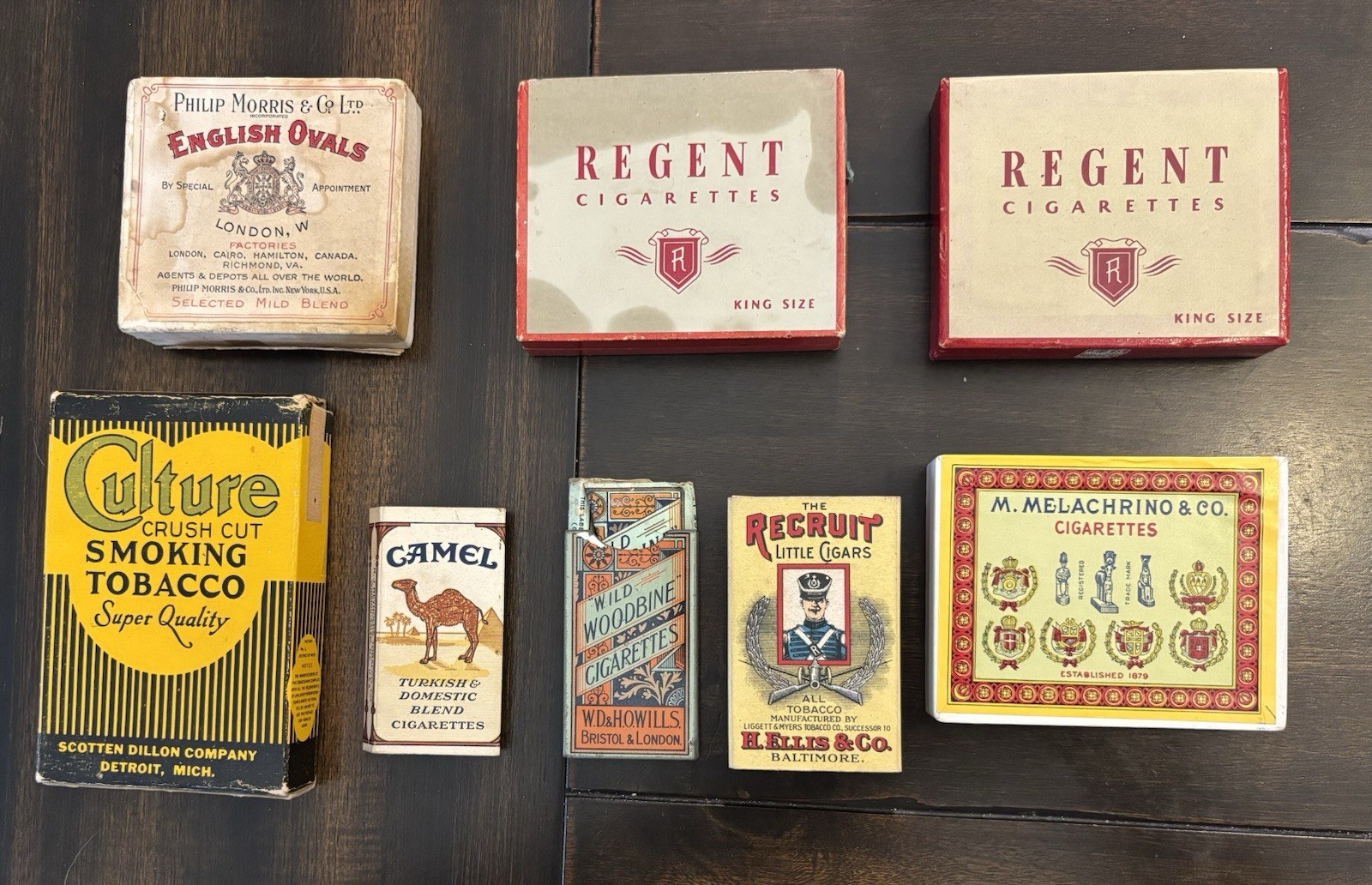 Vintage 1920\'s Cigarette Packs Recruit Regal Culture Woodbine