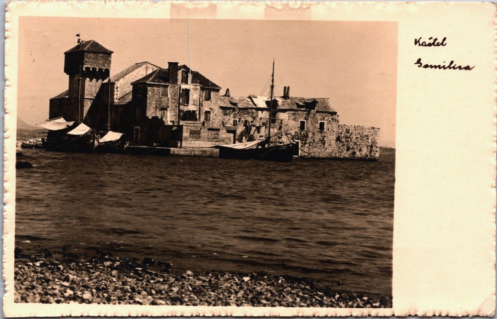 Croatia Kaštel Lukšić Vintage RPPC B178