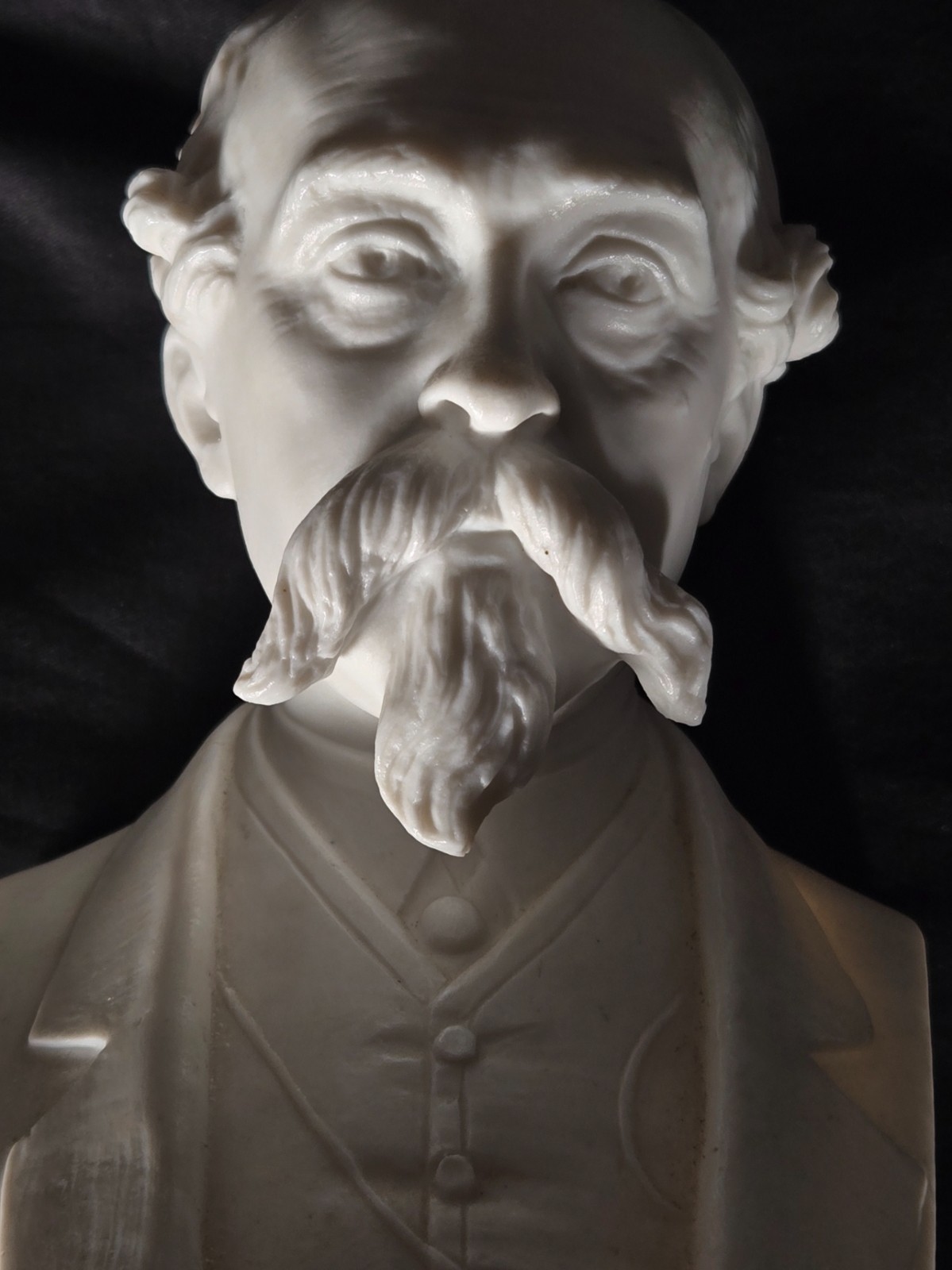 Rare Antique 1868 Jean Gille / Baury Bisque Porcelain Bust of Napoleon III