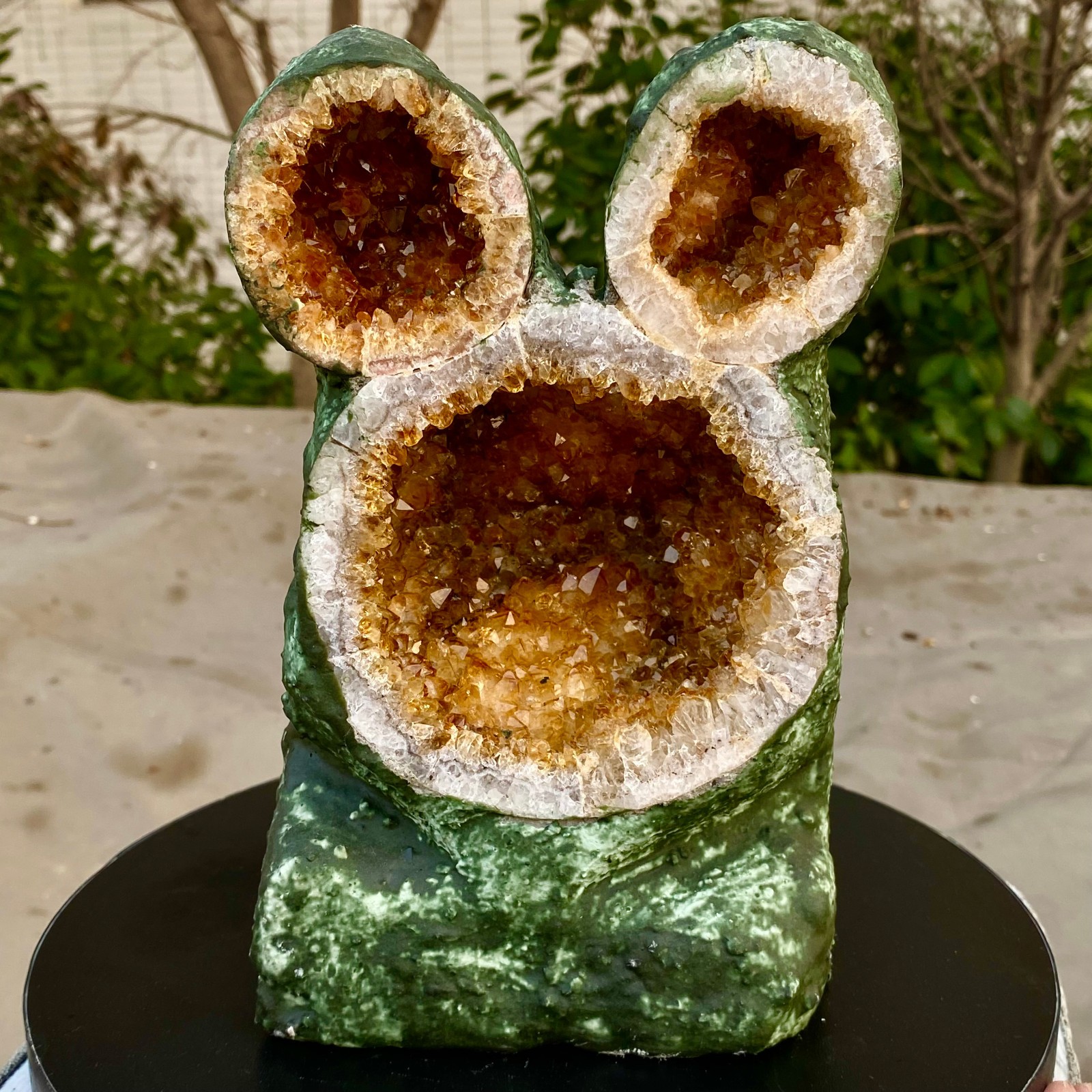 8.13LB Natural citrine cave citrine cluster dinosaur specimen Reiki