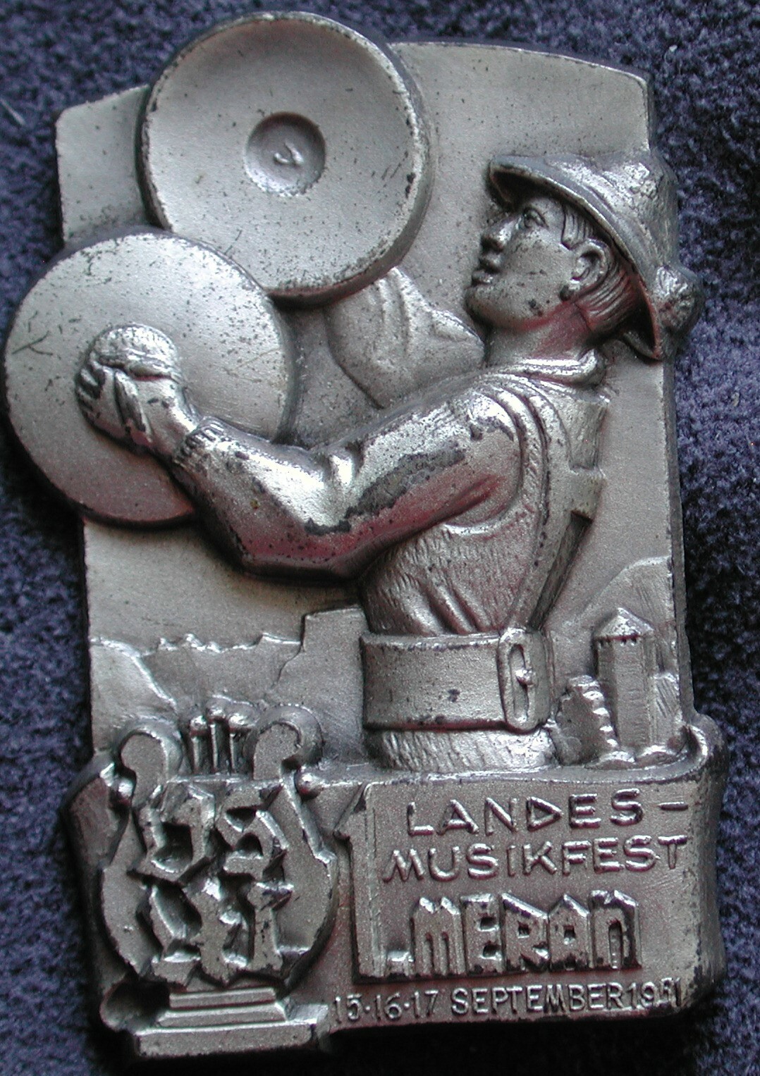 BOLZANO TYROL ALTO ADIGE BADGE MERANO LANDES MUSIKFEST 1951 SÜD TIROL #2#