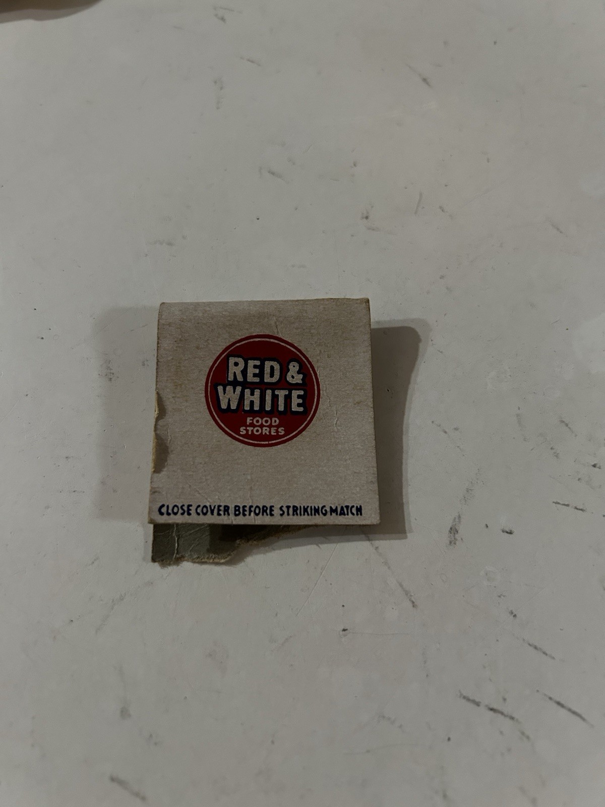 Vintage Red & White Food Stores Coffee Grocery Advertising Matchbook