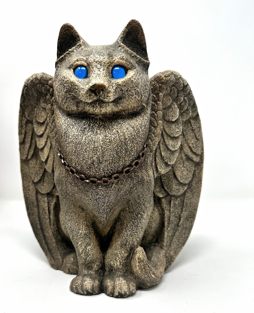 Windstone Editions Good Cat Candle Lamp M Pena Blue Eyes Angel Wing w/ Tag