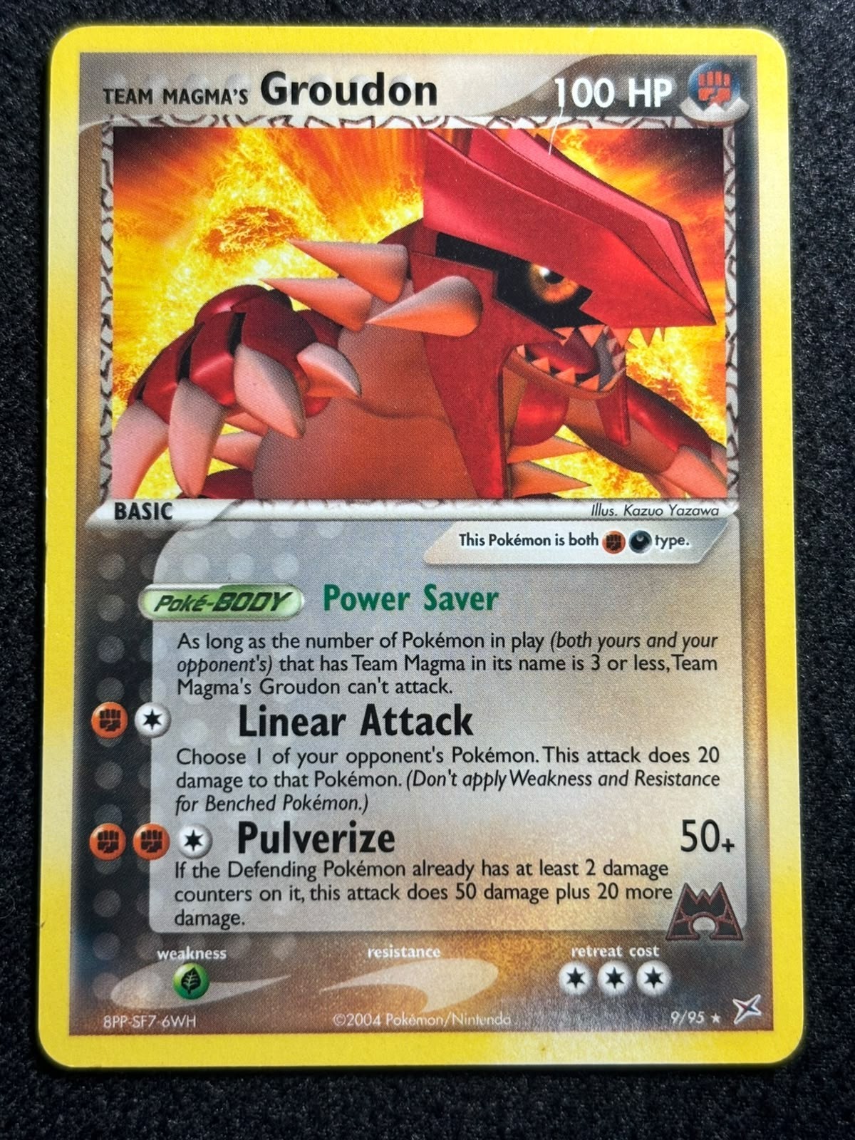 Team Magma\'s Groudon 9/95 Pokemon Card Team Magma vs Team Aqua Rare 2004 LP