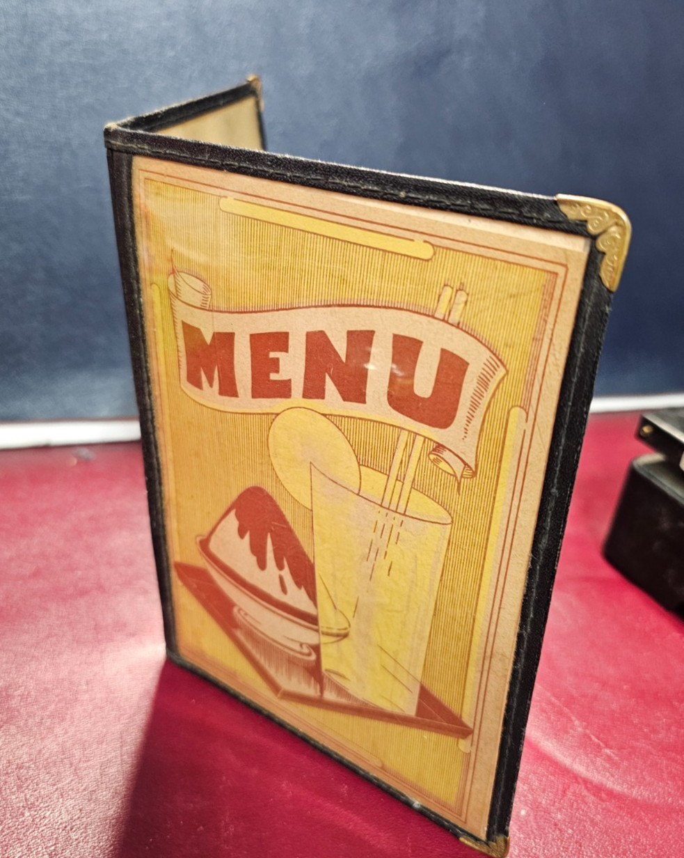 Vintage SNOW WHITE DRIVE-IN RESTAURANT Menu~St. Joseph, Missouri Hwys 36 & 71