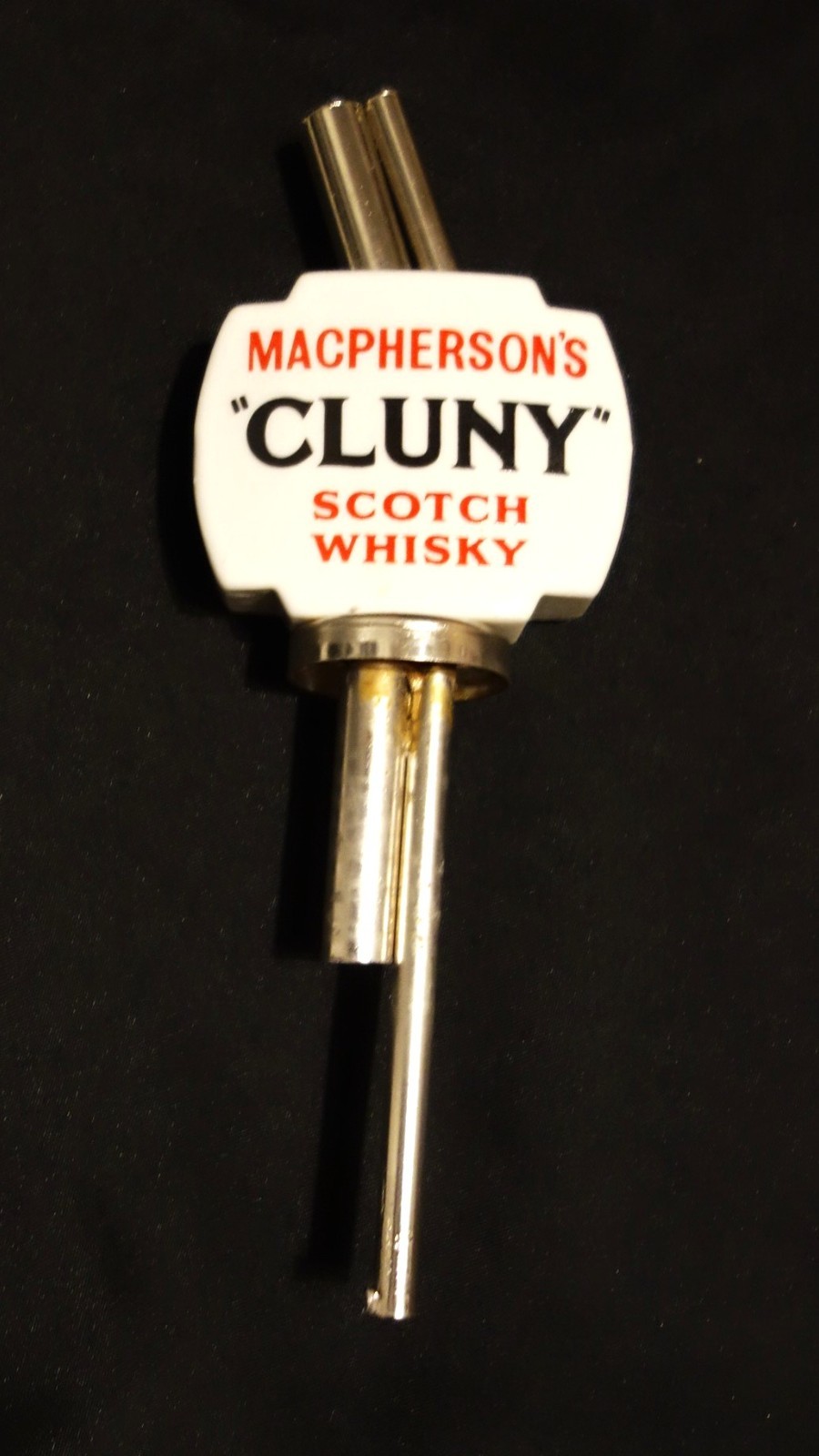 RARE Vintage Macpherson’s “Cluny” Scotch Whisky Bar Shot Pourer — Ceramic Label