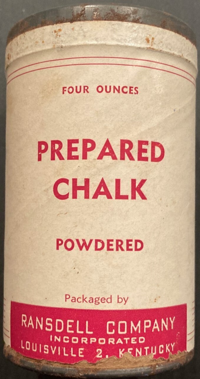 Vintage 1960s Prepared Chalk Powdered Tin w/Fiber Middle – Louisville, KY