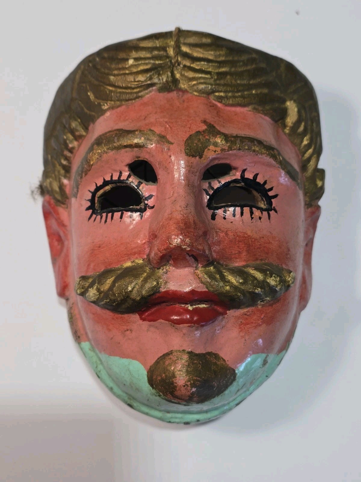 Antique Hand Carved Guatemalan Festival Mask Early 20th C. Folk Art Gordon Frost