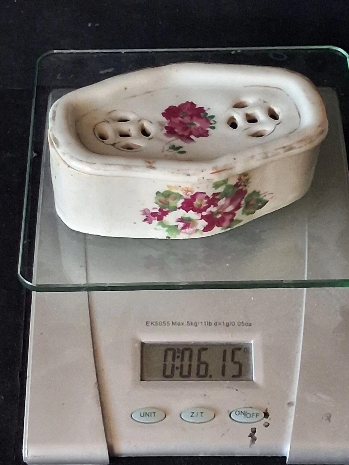 Antique Chinese Cricket Box Tongzhi Ching Dynasty Nanking Floral Porcelain 5\