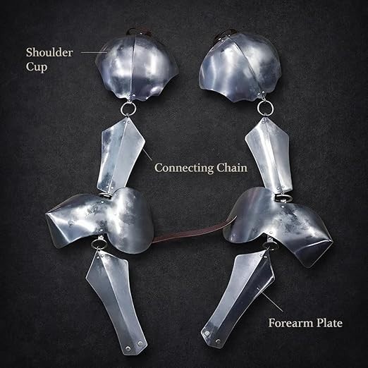Renaissance Iron Jack Chains | 15th Century Medieval Knight Steel Elbow Armor |