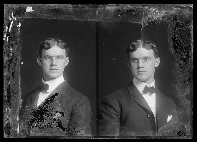 Photo:Unidentified Man Double Portrait Studio Photo 1873-1916