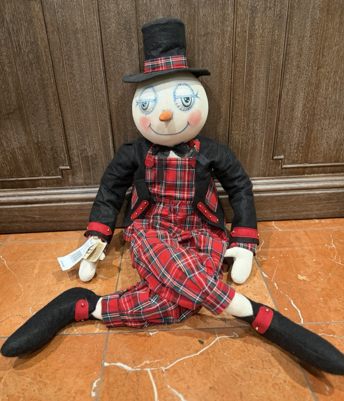 JOE SPENCER GATHERED TRADITIONS BENNETT CHRISTMAS SNOWMAN DOLL NEW NWT