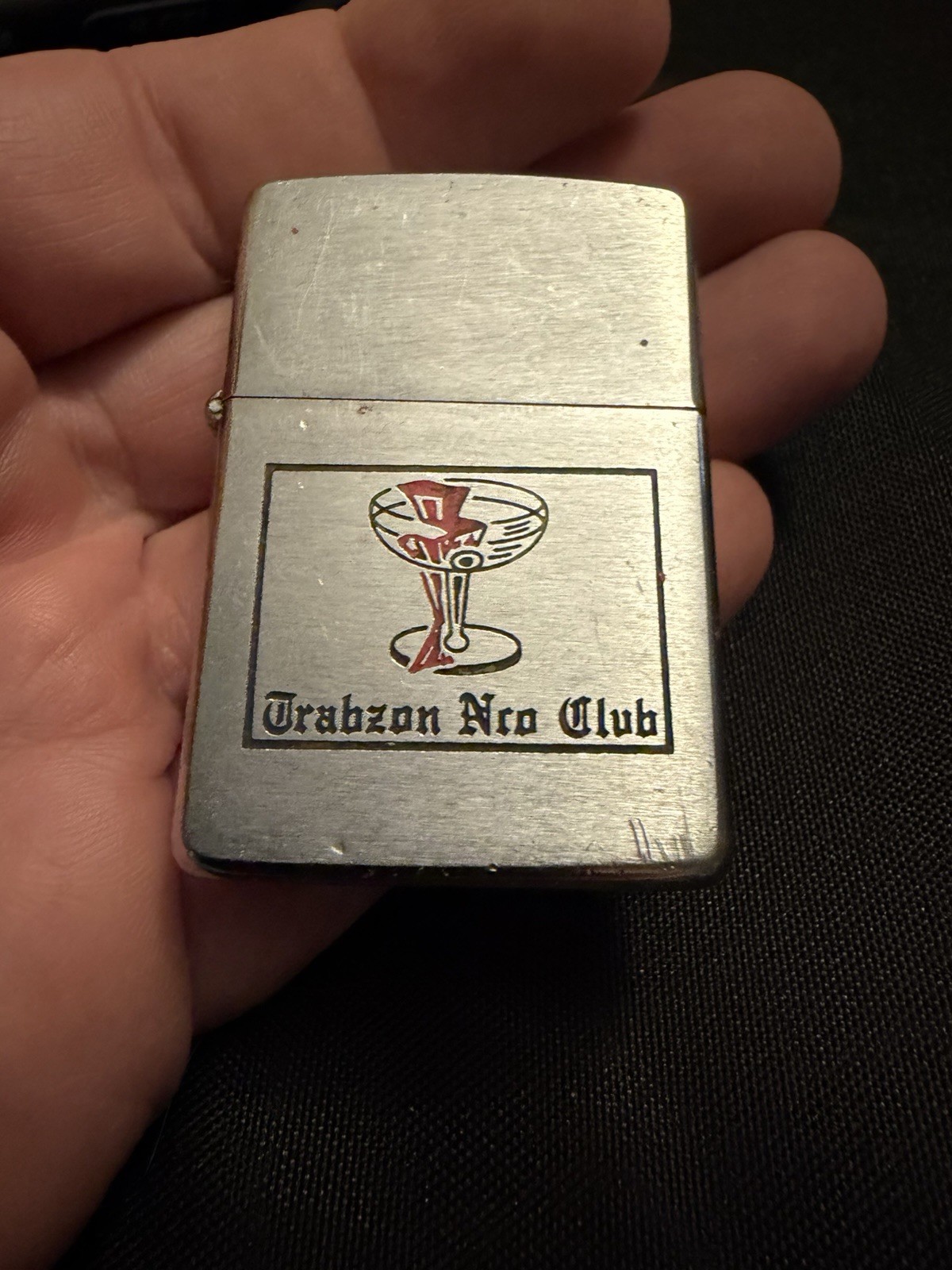 Vintage 1974 Zippo Lighter Trabzon NCO Club Turkey Cold War US Air Force Base
