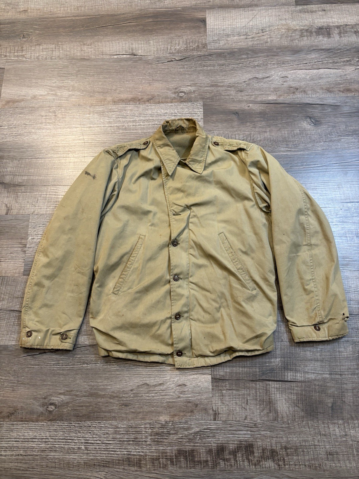 WW2 USGI M41 Field Jacket Sz 38L Salty Working Zipper VTG 40s READ