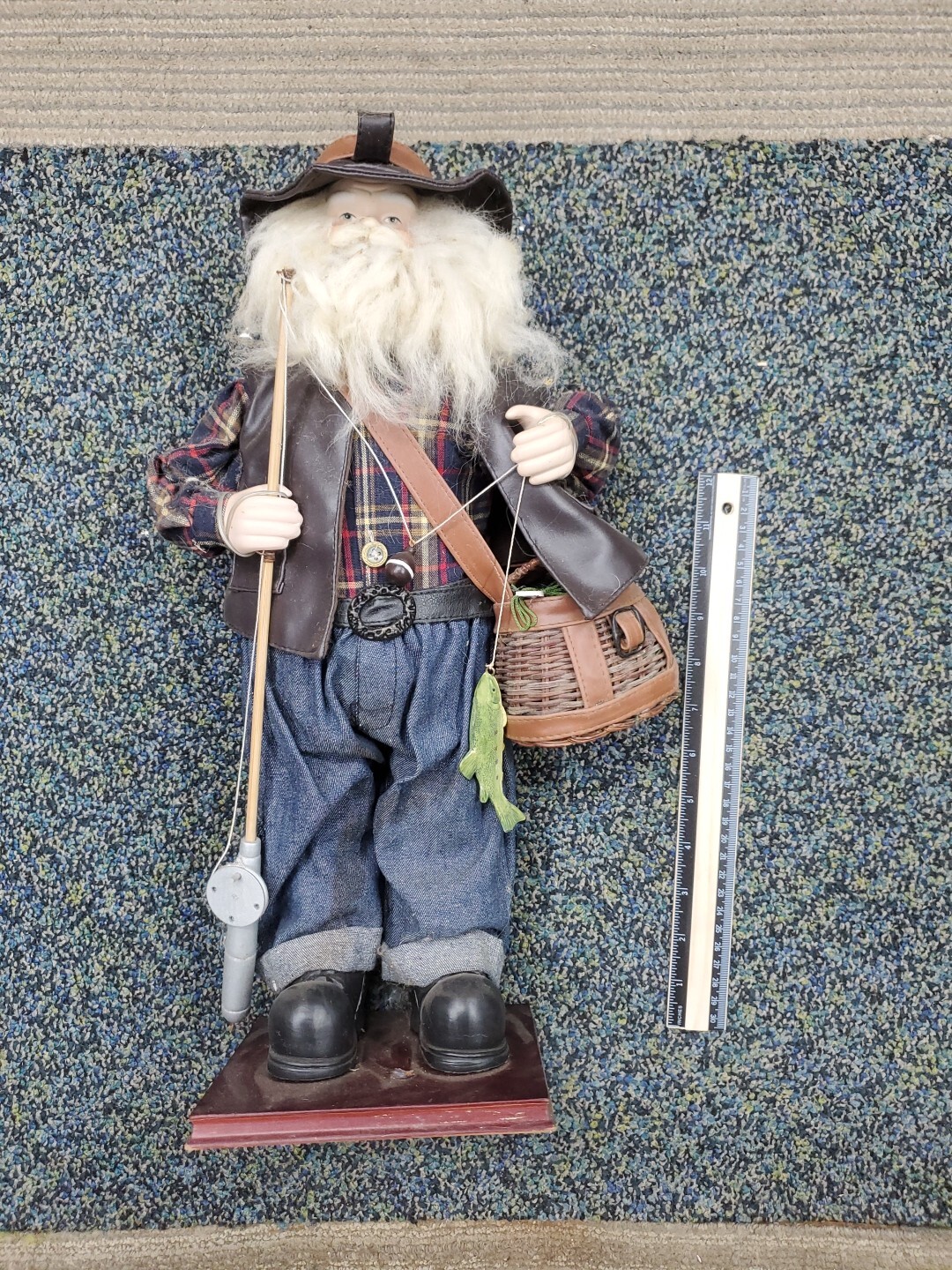 Vintage Santa Fisherman Decoration - 18\