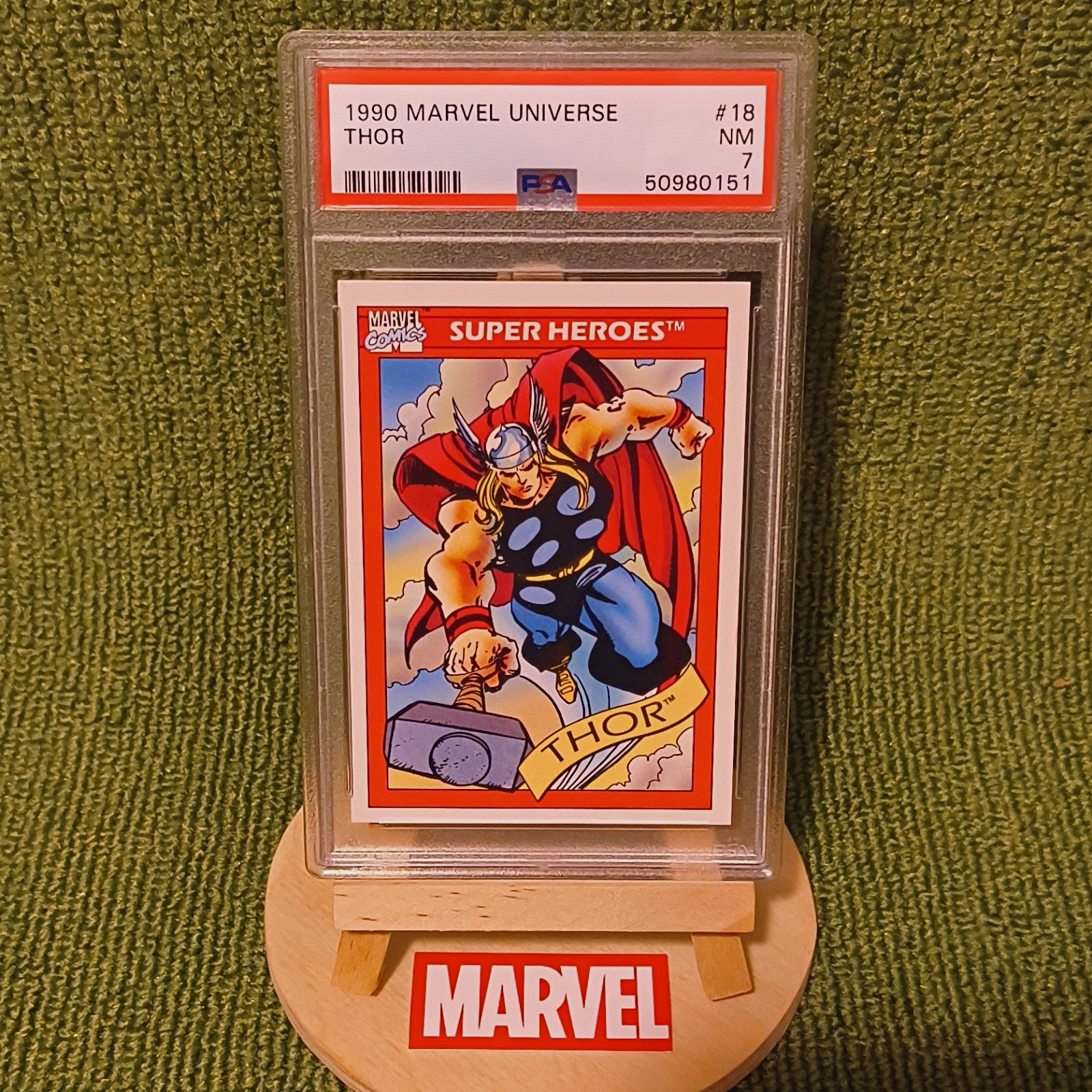 1990 Marvel Universe Thor #18 PSA 7 Cert 50980151
