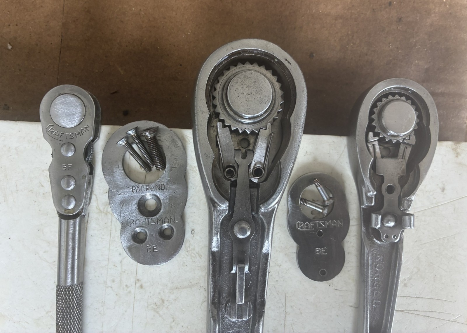 Vintage Craftsman 1930\'s Ratchet Set. All BE. 1/4, 3/8, 1/2. Clean. Work great