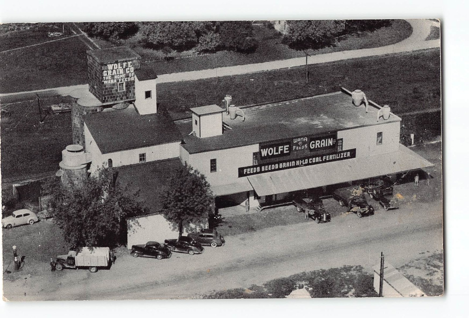 Topeka Indiana IN Vintage Postcard Wolfe Grain Co. Warehouse/Building