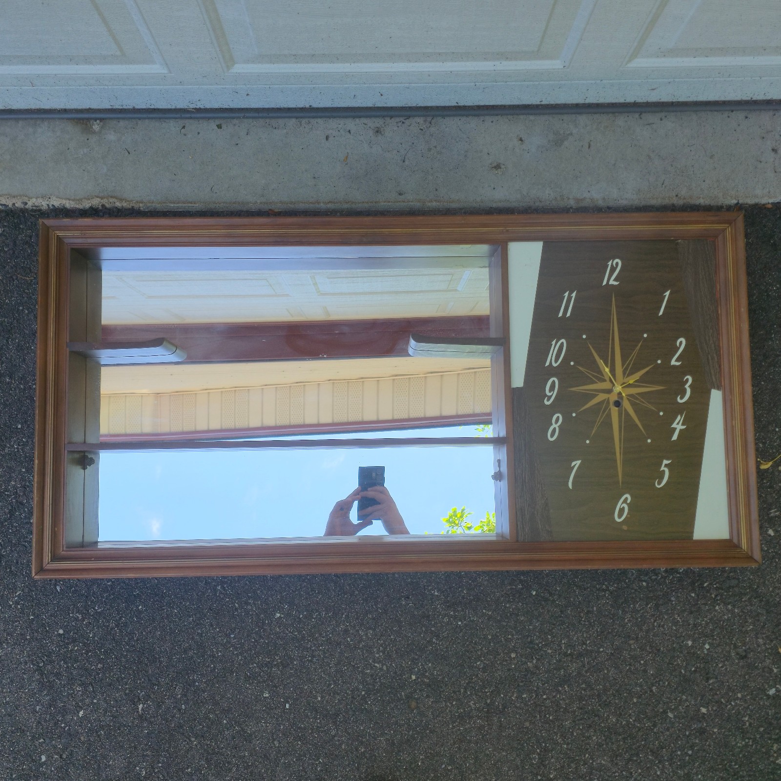 Vintage 1960’s MCM Turner Wall Accessory Clock, Mirror & Shelf 8750