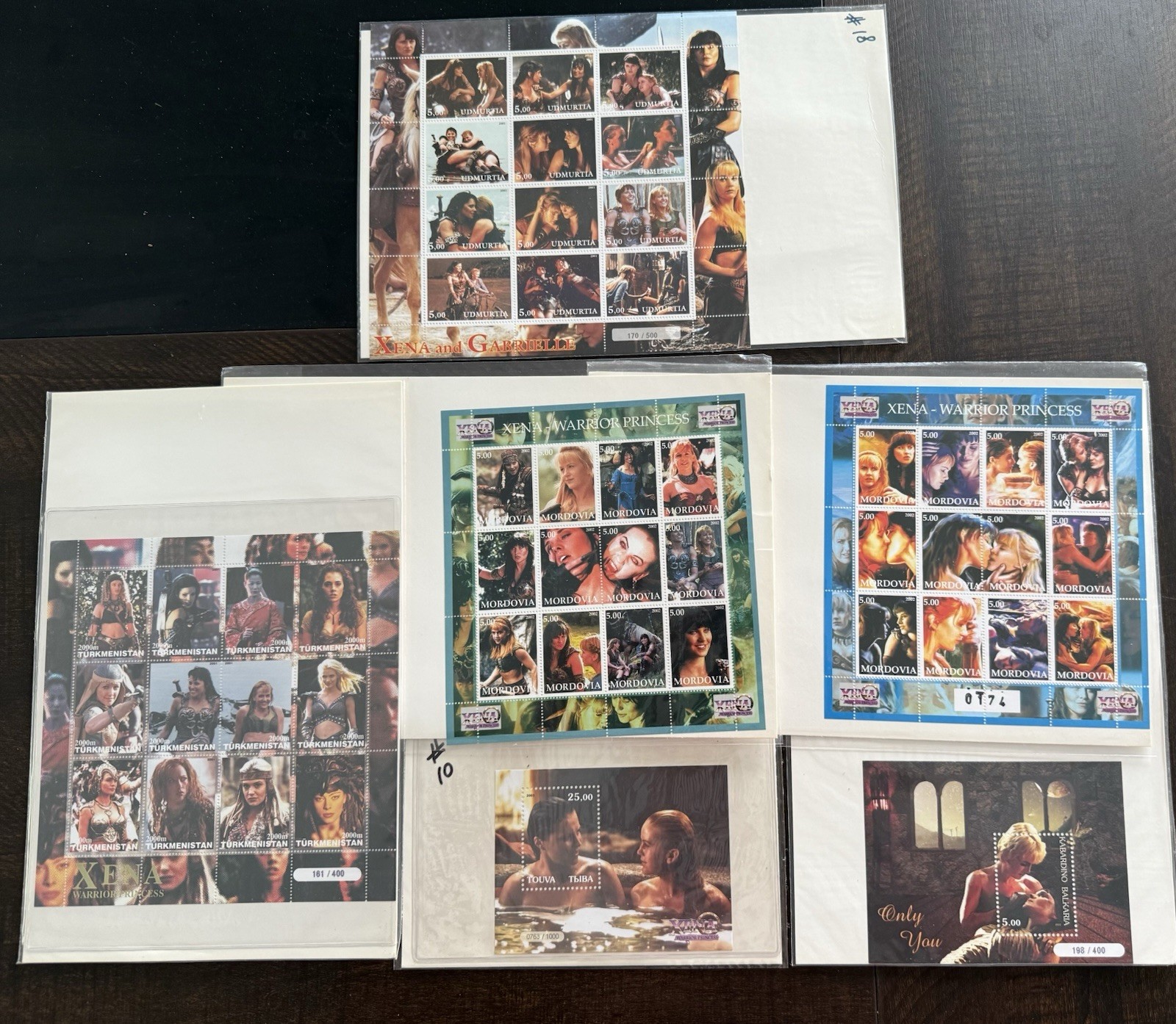 Vintage Official XENA Warrior Princess Stamp Collection - Over 60 Stamps - RARE