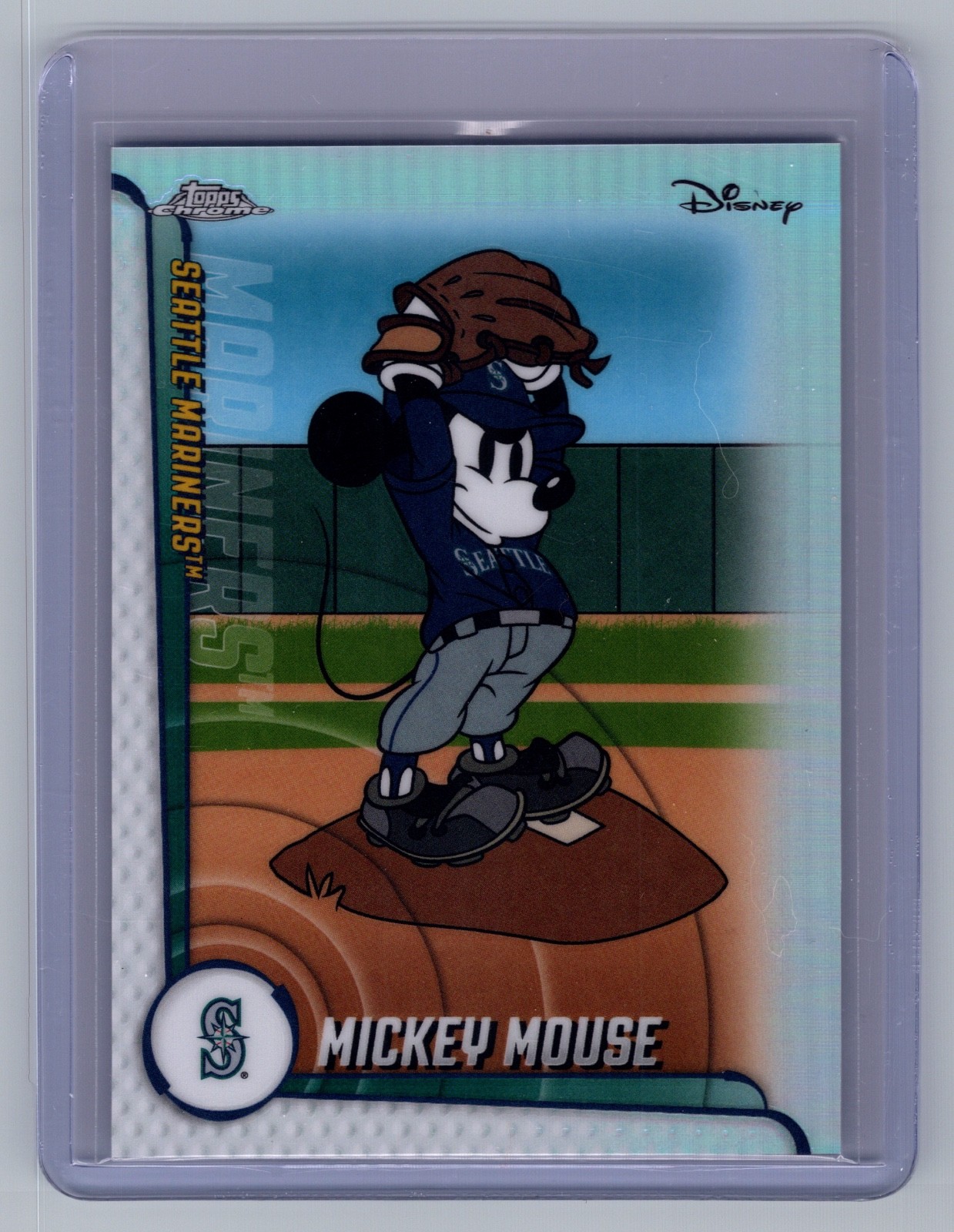 2025 Topps Chrome Disney Mickey and Friends SSP Mickey Mouse Seattle Mariners