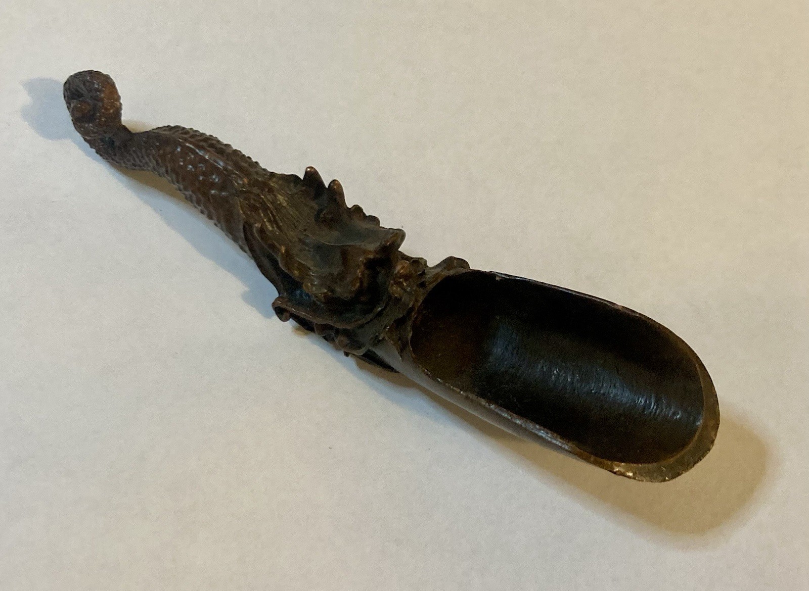 Vintage Yuhalong Bronze Tea Scoop