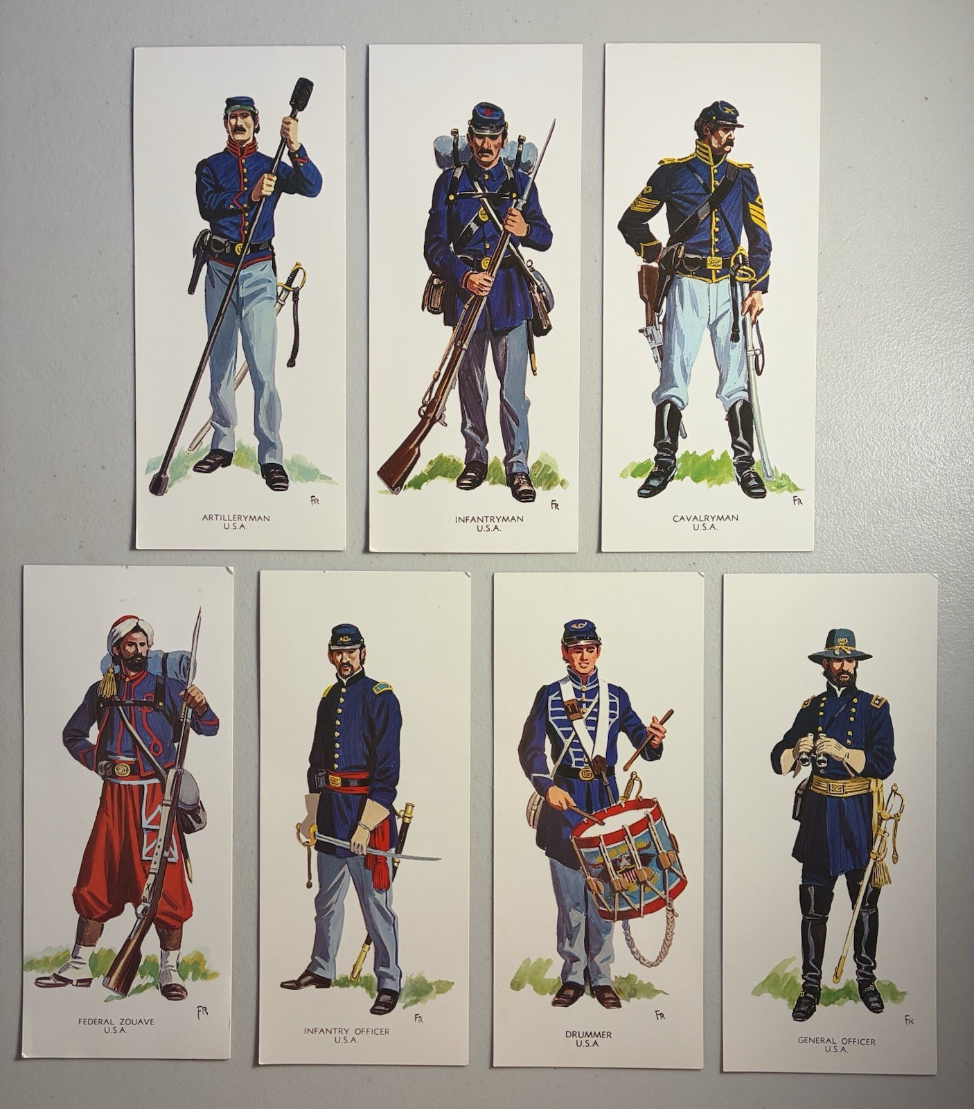  Vintage Civil War Union Army Uniforms Lot Of 7 Frederic Ray 1990 Gettysburg 