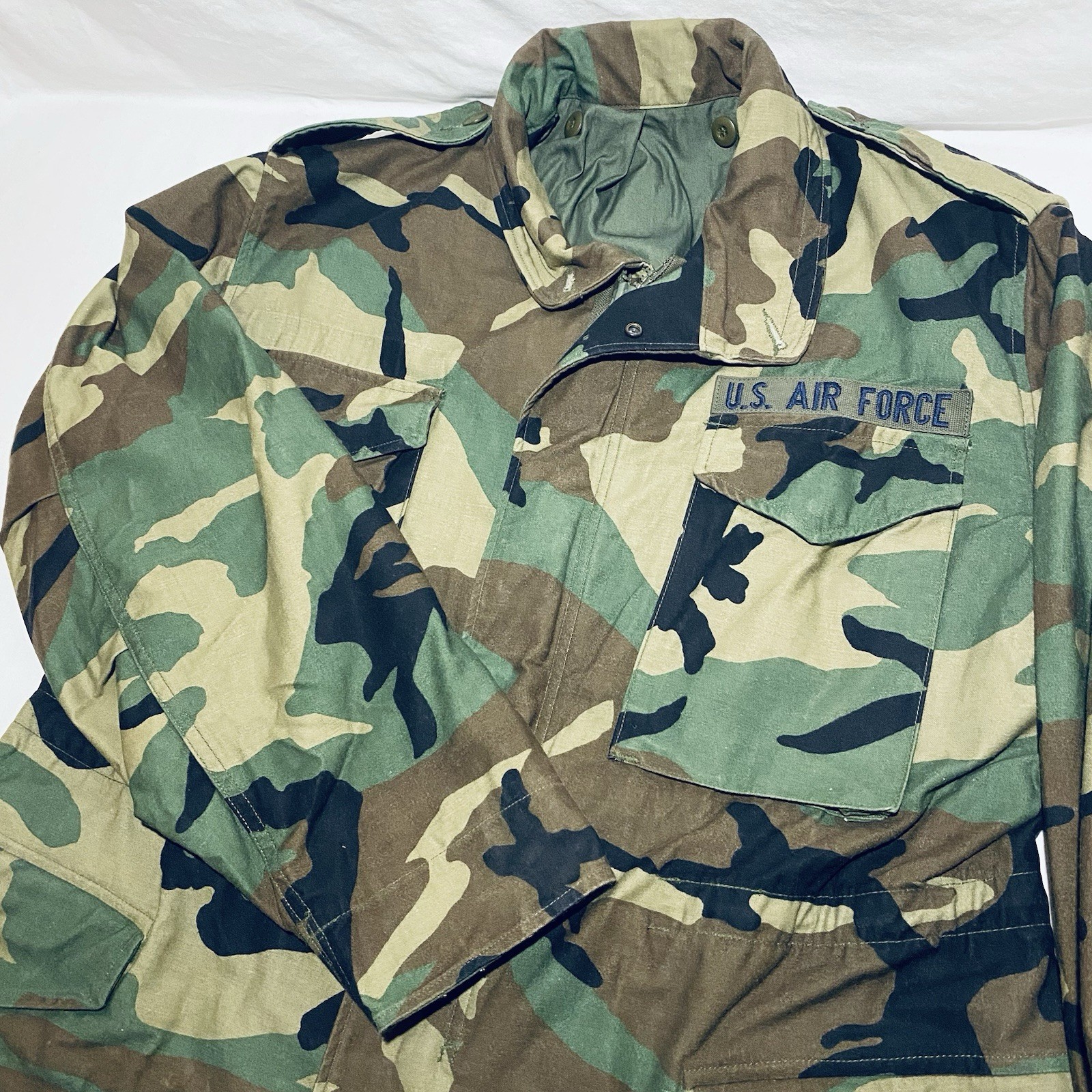 Vintage M-65 Woodland Camo Cold Weather Field Jacket Medium Regular