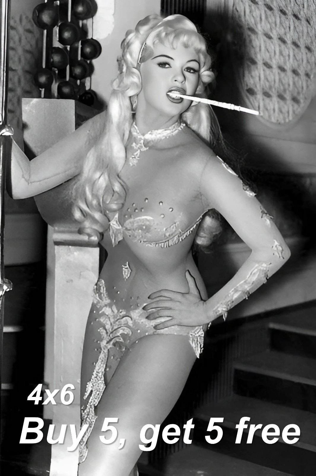 JAYNE MANSFIELD 💚 4x6 Publicity Photo - 1950s Pin-Up Actress - Hollywood Glamou