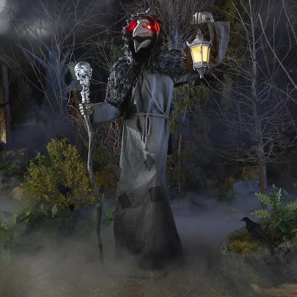 Home Accents 6.5 FT Grave Bones Animated LED Raven Halloween 25PA02394