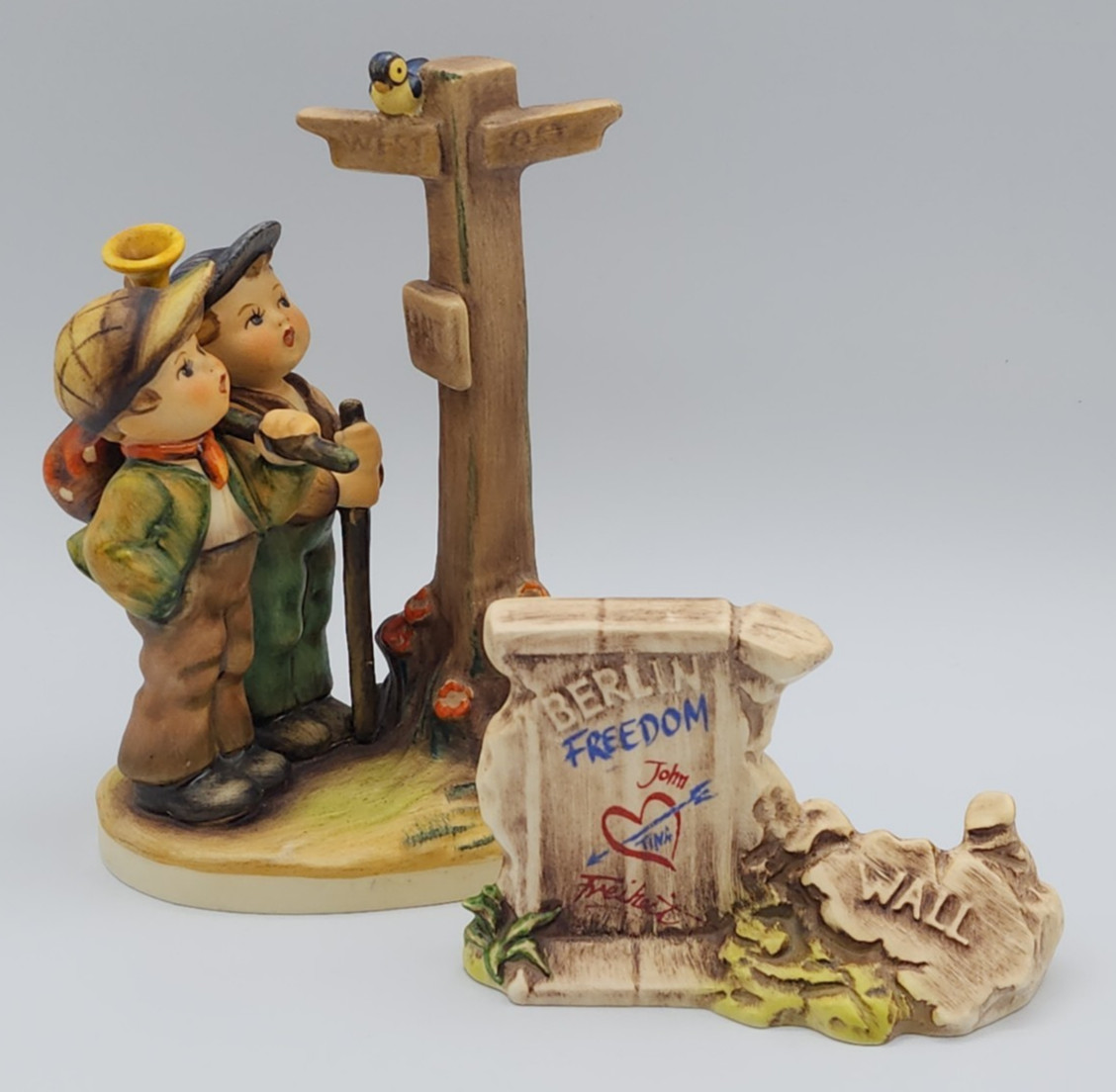 Goebel Hummel Crossroads and Berlin Wall Mixed Set FLAW READ BLUE