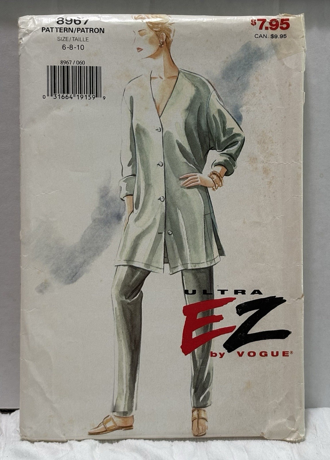 Vogue 8967 Size 6-8-10 Misses Shirt & Pants *PREOWNED* UNUSED 