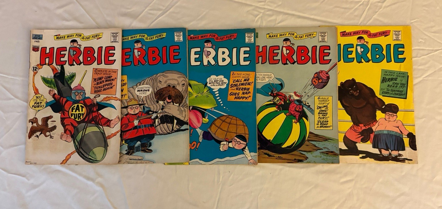 Vintage (1960’s) HERBIE Lot Of 5 Comics #10, 13, 15, 18, 23 American comics 