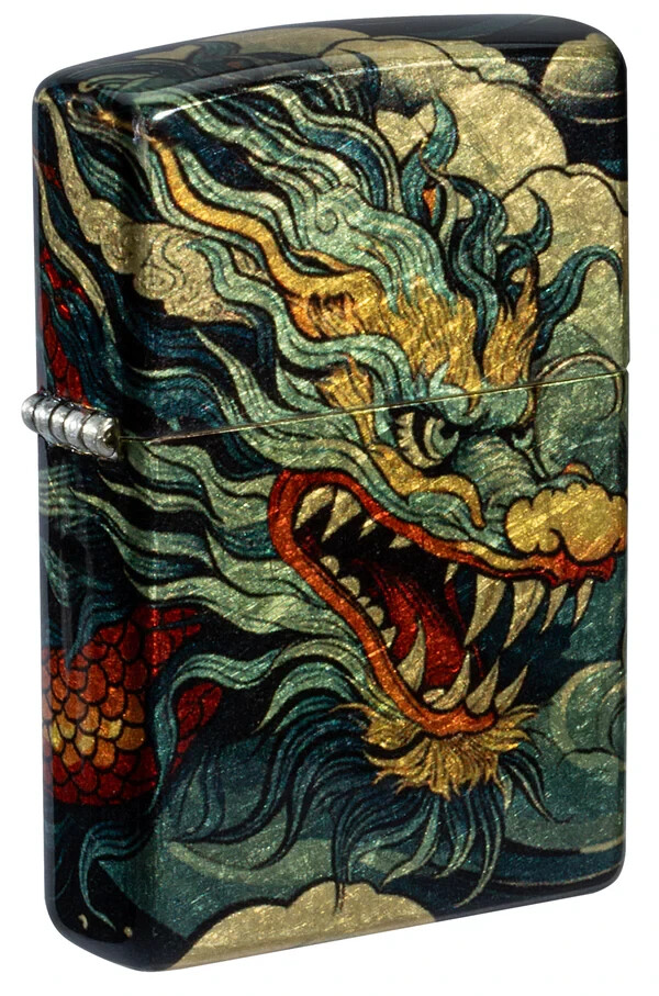 Zippo Dragon Design Tumbled Brass 540 Fusion 46705