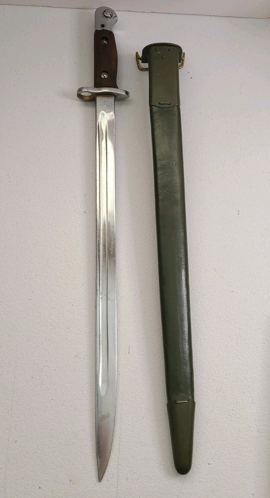 WWI British P 1907 Bayonet Aug 1917 Date Wilkinson  Chromed For Parade Use